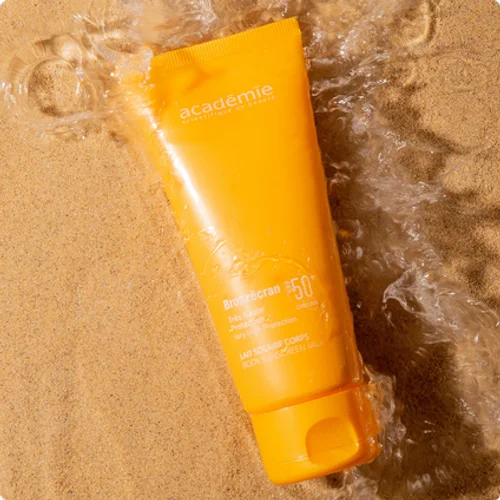 Солнцезащитное молочко для тела SPF 50+ Academie Bronzecran Body Sunscreen Milk купить в Украине / Body sunscreen milk SPF 50+ Academie Bronzecran buy in Ukraine